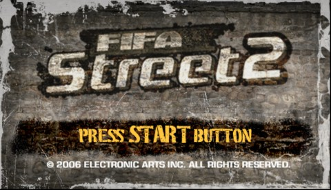 FIFA Street 2 title screen for PSP